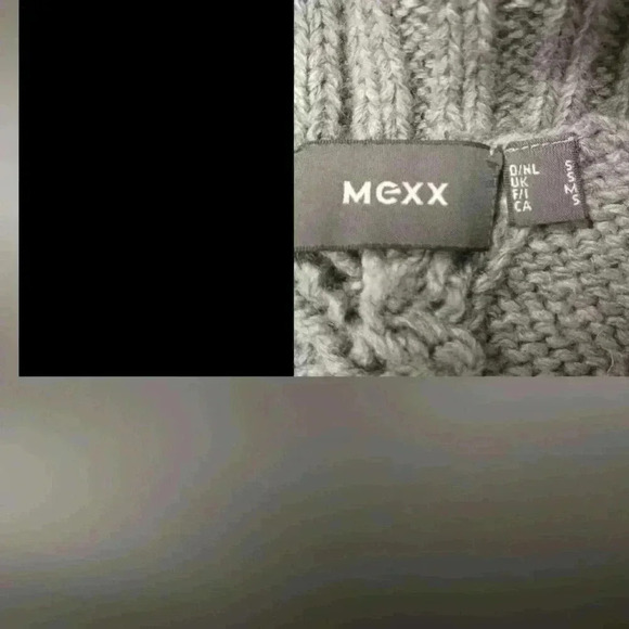 Mexx  Women's Small Cowl Neck Cable Chevron Knit Blend Sweater - Picture 5 of 7